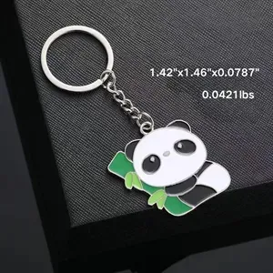 Cute Panda Metal Keychain