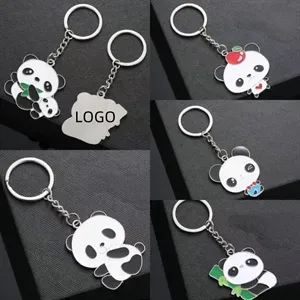 Cute Panda Metal Keychain
