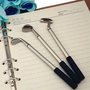 Golf souvenir metal ballpoint pen set custom logo