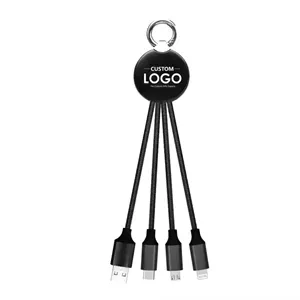 Led Light 3 In 1 Keychain Charging Cable
