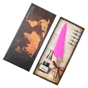 Vintage Luxury Fountain Pen with Feather