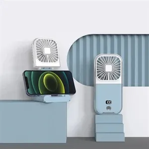 portable folding power bank with mini fan gift print logo