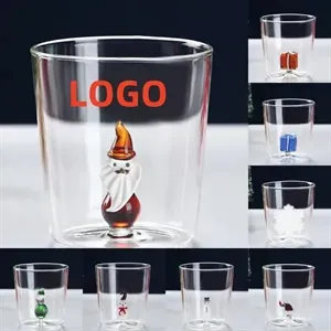10.15oz Christmas Glass Cup