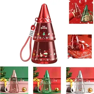 16.91 oz Christmas Water Cup with Lid and Straw