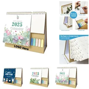 2025 Calendar with Label Stickers and Note Pads