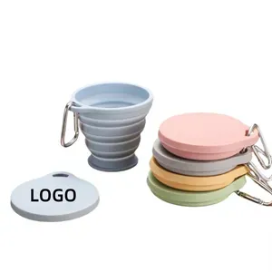 6.09oz Foldable Silicone Water Cup with Climbing Buckle
