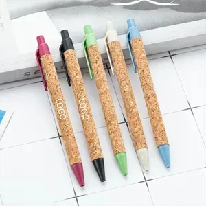 Click Wheat Straw Cork Recycled Ballpoint Pen