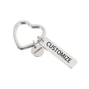 Customizable key chain pendant print logo