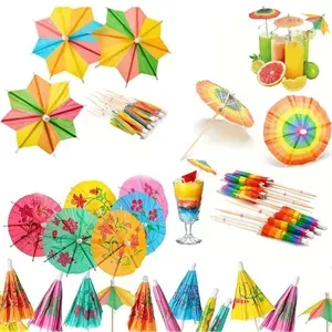 Decorative Cocktail Umbrella Toothpicks