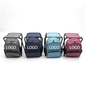 Detachable backpack folding stool custom printed logo