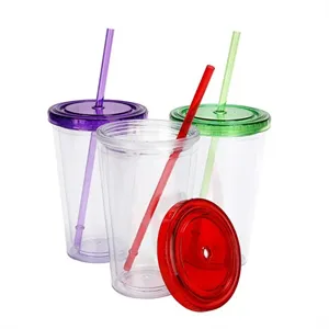 Double Wall Cup With Straw