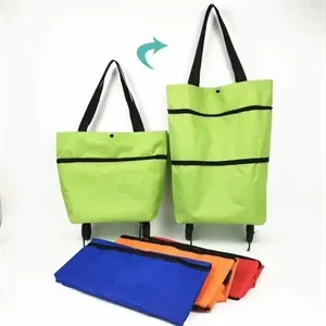 Foldable Portable Supermarket Shopping Bag With Wheels Custo