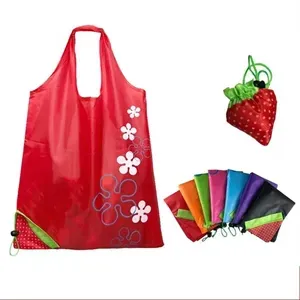 Folding Strawberry Tote Bag