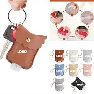 Leakproof Plastic Bottle with Leather Keychain Holder