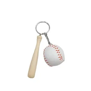 Mini baseball two-piece set key holder pendant can print log