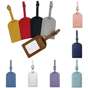 Multi-Colored PU Leather Baggage Tag Boarding Pass Holder