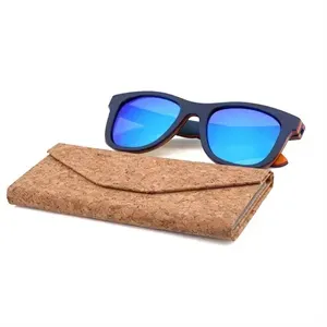Natural Cork Folding Wood Sunglasses Case