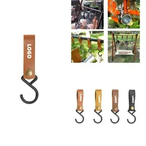 PU Leather Camping Hooks & Clips