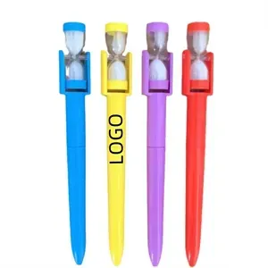 Plastic Hourglass Spinner Ballpoint Pen