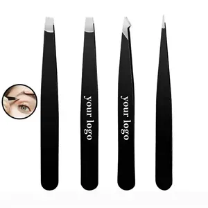 Professional Stainless Steel Tweezers Set with Travel Case