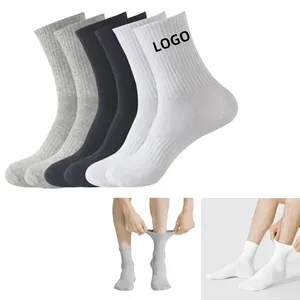 Pure Color Odor Control Athletic Cotton Socks