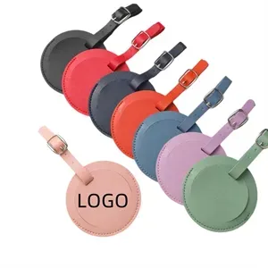 Round PU Luggage Tags