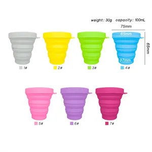 Silicone folding cup