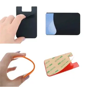 Silicone mobile phone back sticker card holder