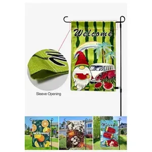 Single-Sided Garden Flag with Stand