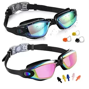 Swimming Goggles Anti Fog with Ear Plugs Nose Clip
