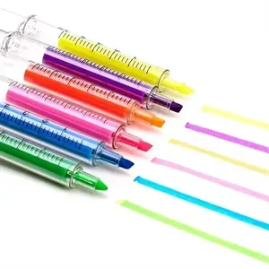 Syringe Ball Pens With Highlighter