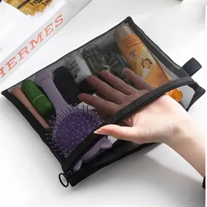 Transparent Mesh Wash And Makeup Bag