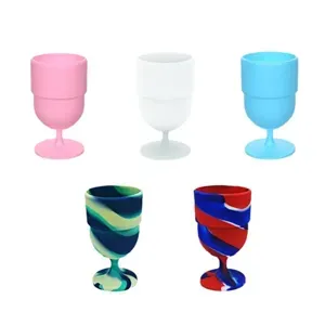 Unbreakable Folding Silicone Goblet Wine Glasses