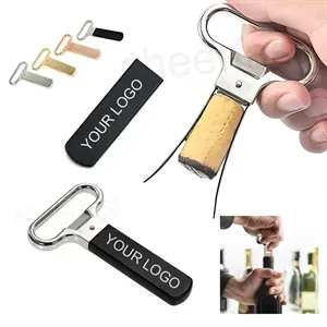 Wine Opener Corkscrew Two-Prong Cork Puller with Cover