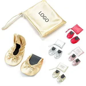 Women's Roll Up Foldable Flat Ballet Slipper Shoes