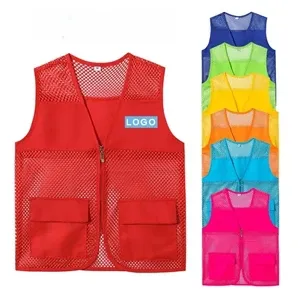 Work mesh vest with custom logo